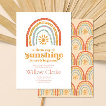 Little Ray of Sunshine Boho Baby shower arc-en-cie