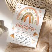 Invitation Little Ray Of Sunshine Boho Rainbow Baby shower