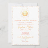 Invitation Little Ray of Sunshine Cute Baby shower lunaire (Devant)