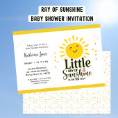 Invitation Little Ray of Sunshine Parties scintillant Baby sh