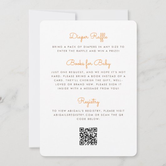 Invitation Little Ray of Sunshine QR Code Baby shower (Dos)