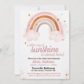 Invitation Little Ray of Sunshine Rainbow Baby shower (Devant)