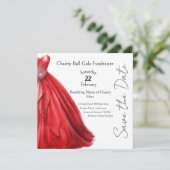 Invitation Little Red Dress Gala Charity Event (Debout devant)
