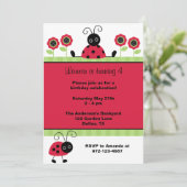 Invitation Little Red Ladybugs (Debout devant)