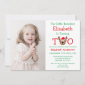 Invitation Little Reindeer 2e anniversaire (Devant)