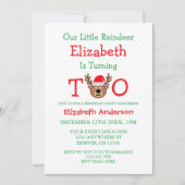 Invitation Little Reindeer 2e anniversaire (Devant)