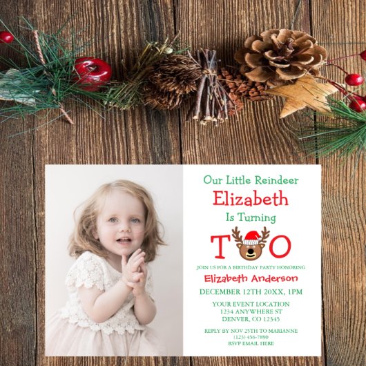 Invitation Little Reindeer 2e anniversaire