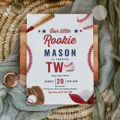 Invitation Little Rookie Baseball 2e fête d'anniversaire
