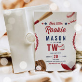 Invitation Little Rookie Baseball 2e fête d'anniversaire