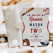 Invitation Little Rookie Baseball 2e fête d'anniversaire