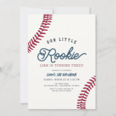 Invitation Little Rookie Baseball Boy Anniversaire (Devant)
