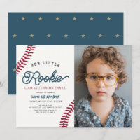 Little Rookie Baseball Boy Photo Anniversaire