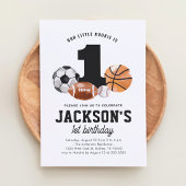 Invitation Little Rookie Sports 1er anniversaire