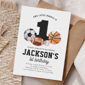 Invitation Little Rookie Sports 1er anniversaire