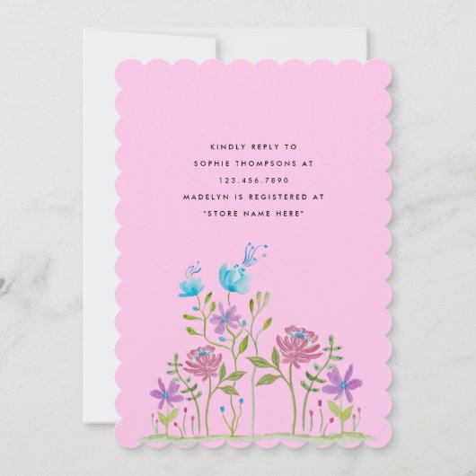 Invitation Little sheep in watercolor (Dos)