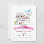 Invitation Little sheep in watercolor (Devant)