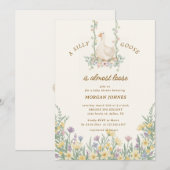 Invitation Little Silly Goose baby Shower (Devant / Derrière)