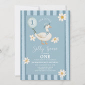 Invitation Little Silly Goose Daisy Boy 1er anniversaire (Devant)