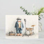 Invitation Little Singer 1er anniversaire (Debout devant)