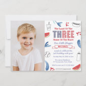 Invitation Little Slugger Baseball 3ème anniversaire de fête (Devant)