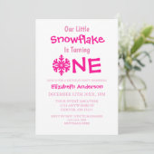 Invitation Little Snowflake 1er anniversaire (Debout devant)