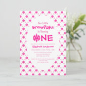 Invitation Little Snowflake 1er anniversaire (Debout devant)