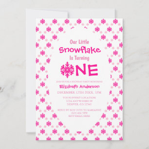 Invitation Little Snowflake 1er anniversaire