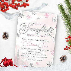 Invitation Little Snowflake est sur le Baby shower d'hiver Wa