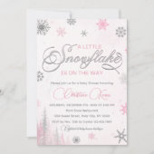 Invitation Little Snowflake est sur le Baby shower d'hiver Wa (Devant)