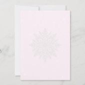 Invitation Little Snowflake est sur le Baby shower rose Way (Dos)