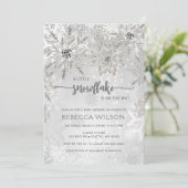 Invitation Little Snowflake est sur le chemin Baby shower (Debout devant)