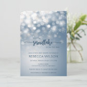 Invitation Little Snowflake est sur le chemin Boy Baby shower (Debout devant)