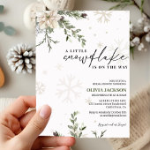 Invitation Little snowflake is on the way winter baby shower