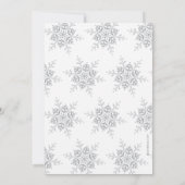 Invitation Little Snowflake Silver Parties scintillant 1er an (Dos)
