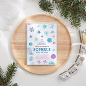 Invitation Little Snowflakes Elégant Baby shower Twins