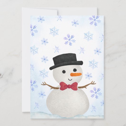 Invitation Little Snowman Birthday (Dos)