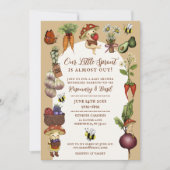 Invitation Little Sprout Baby Shower Garden Theme Joint Coed  (Devant)