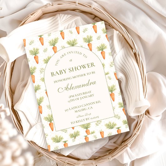 Invitation Little Sprout Rustic Garden Baby Shower