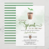 Invitation Little Sprout se trouve sur le Baby shower Way Gar (Devant / Derrière)