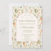 Invitation Little Sprout Spring Garden Baby Shower (Devant)