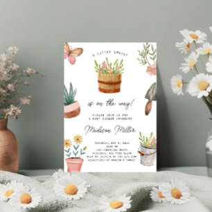 Invitation Little Sprout sur le chemin Baby shower de printem