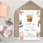 Invitation Little Sprout sur le chemin Baby shower de printem