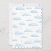 Invitation Little Star 1er anniversaire Blue Cloud (Dos)