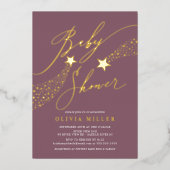 Invitation Little Star Baby shower Foil (Recto)