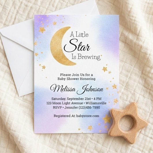 Invitation Little Star Brewing Celestial Baby Shower