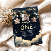 Invitation Little Star Galaxy Celestial Baby 1er anniversaire
