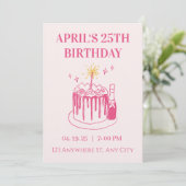 Invitation Little Star Turns 1 – Editable First Birthday Invi (Debout devant)