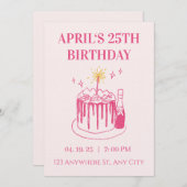 Invitation Little Star Turns 1 – Editable First Birthday Invi (Devant / Derrière)