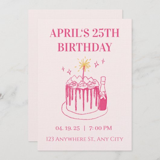 Invitation Little Star Turns 1 – Editable First Birthday Invi (Devant / Derrière)