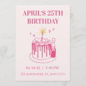 Invitation Little Star Turns 1 – Editable First Birthday Invi (Devant)